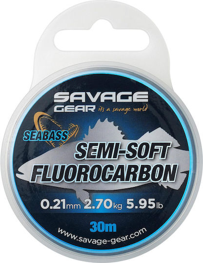Savage Gear Semi-soft Риболовна влакно Флуорокарбон Черен 30м / 0.29мм
