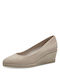 Tamaris Anatomic Women's Leather Platform Shoes Beige