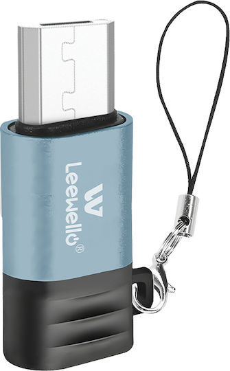 Leewello Lw-214 Μετατροπέας micro USB male σε USB-C male 1τμχ