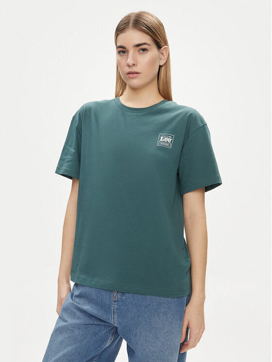 Lee Γυναικείο T-shirt Πράσινο