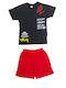 Joyce Kids Set with Shorts Summer 2pcs Black