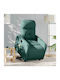 Πολυθρόνα Relax Massage με Υποπόδιο Πράσινη 66x89x96cm