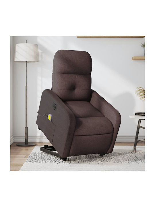 Πολυθρόνα Relax Massage με Υποπόδιο Καφέ 66x89x...