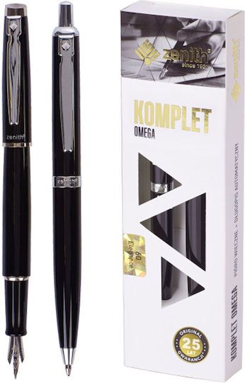 Zenith Σετ Στυλό Ballpoint με Πένα Μαύρο