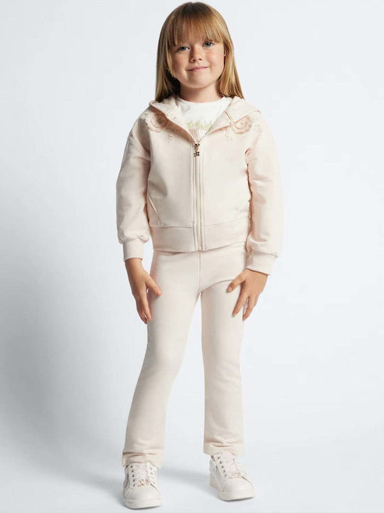 Kids Sweatpants Set Beige 2pcs