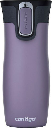 Contigo West Ποτήρι Θερμός Ανοξείδωτο 470ml Dark Plum