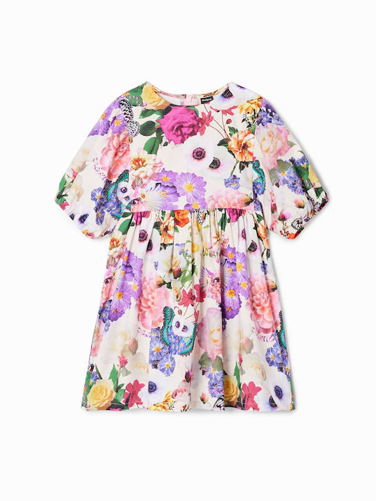 Desigual Kids Dress Floral Multicolour