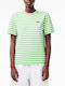 Damen T-Shirt Gestreift Grün