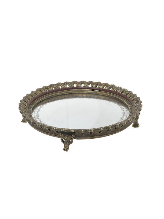 La Belle Maison Tavă Decorativă Polirosină Rotundă cu oglindă 29x6x6cm 1buc