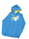 Kids Cardigan Fleece Blue Spillage