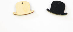 Wooden Hat Small 3x2cm 0519512 (black)