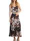 Attrattivo Hohe Taille Maxi Rock Blumen in Mehrfarbig Farbe