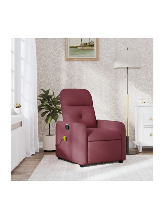 Relaxsessel Friseurwaschbecken mit Fußhocker Burgundisch 66x89x96cm