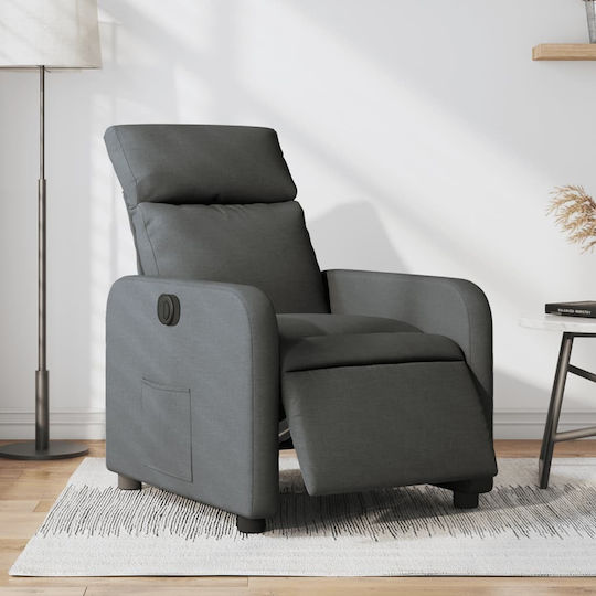 Relax Armchair with Footstool Gray 66x89.5x95.5cm