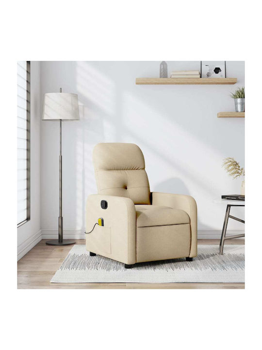 Fotoliu Relax Masaj cu Puf Bej 66x89x96cm