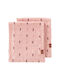 Fresk Muslin Swaddle Wraps Pink 70x60cm. 2pcs