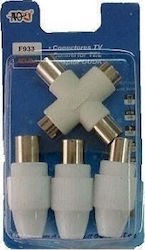 Koaxial Stecker Verbindung 4 Stück