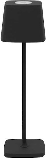 Darwin Metall Tischlampe LED mit Schwarz Schirm und Basis