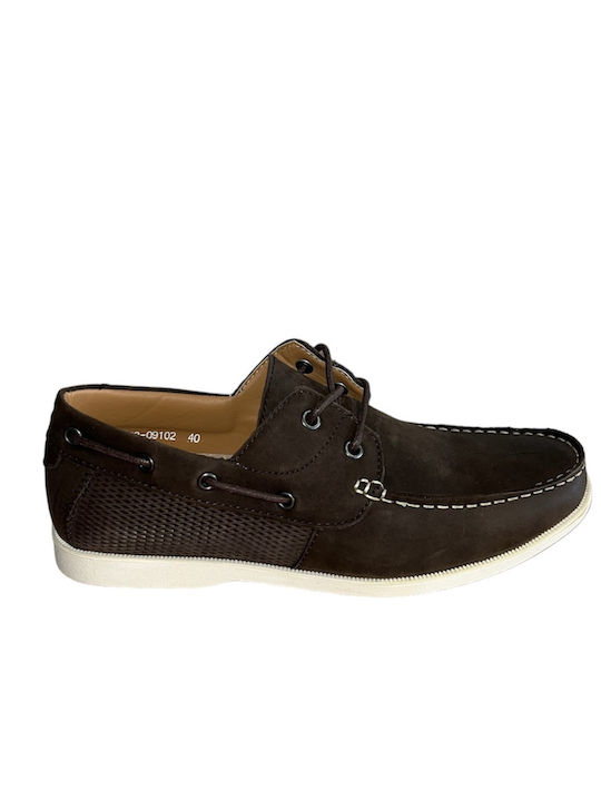 Ego Shoes Leder Herren Mokassins in Braun Farbe