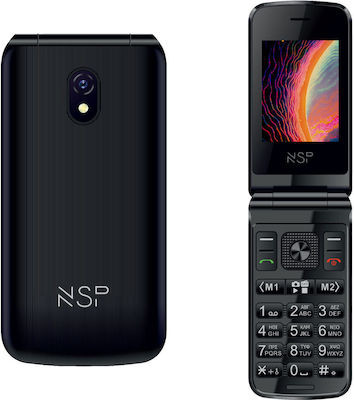 NSP 2600DS Dual SIM Mobil cu Butone Negru