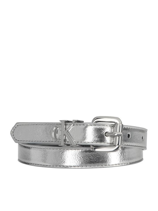 Calvin Klein Παιδική Ζώνη Υφασμάτινη Ασημί