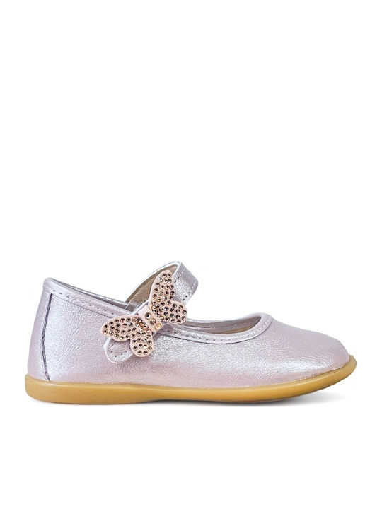 Kids Ballerinas with Hoop & Loop Closure Pink
