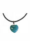 Kostibas 1114-616b2, Pendant, Stone, With Heart Motif, Turquoise