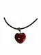 Kostibas 1114-616u1, Pendant, Stone, With Heart Motif, Red
