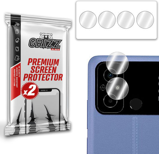 GrizzGlass Hybridglass Camera Protection Tempered Glass Transparent for the Xiaomi Poco C55
