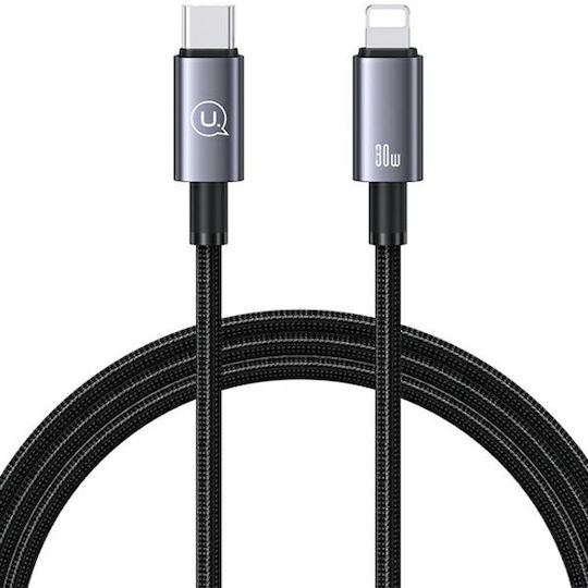 Usams USB-C to Lightning Cable 30W Gray 1.2m (US-SJ662)