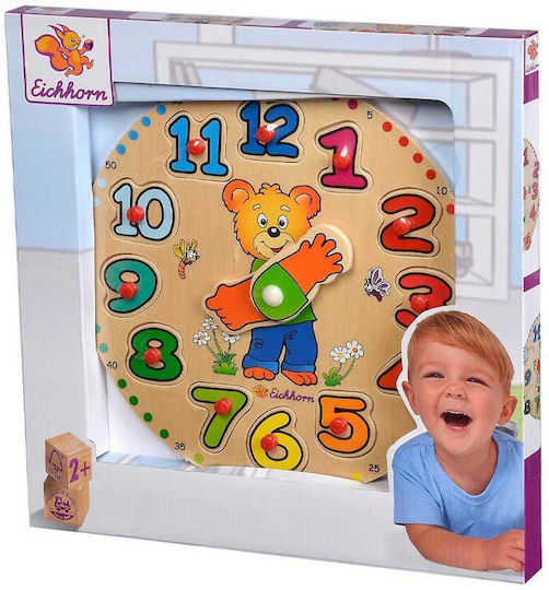 Eichhorn Ρολόι Educational Time Learning Game made of Wood for 2+ years Years Old