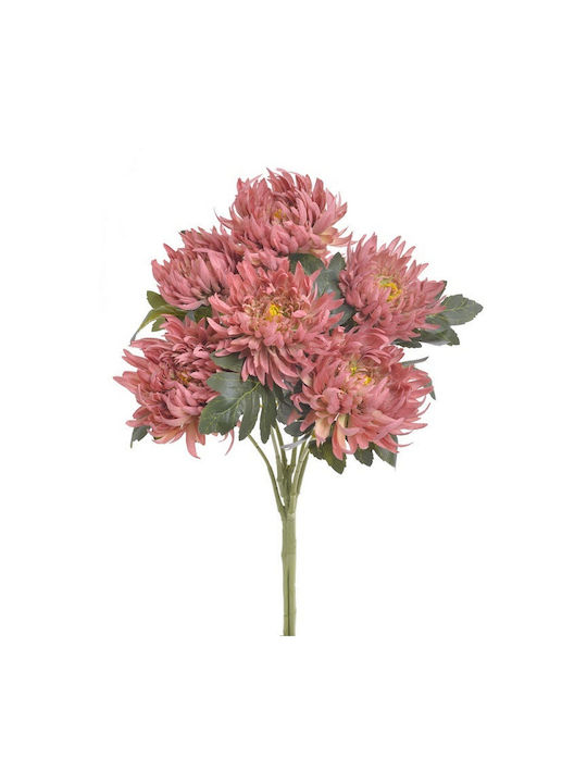Μπουκέτο από Τεχνητά Λουλούδια Χρυσάνθεμο Ροζ 55cm