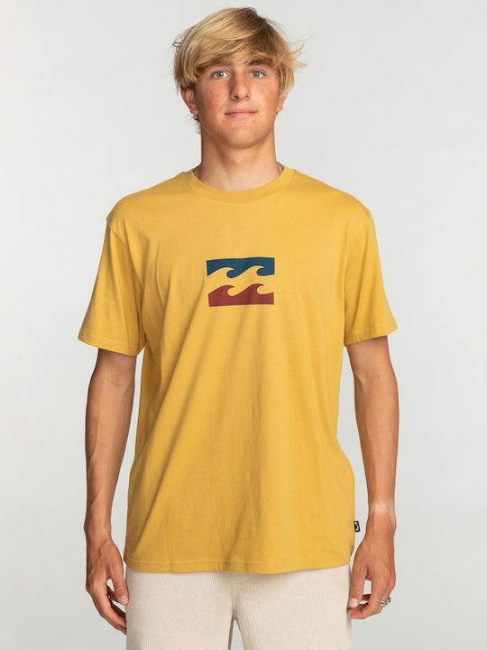 Billabong Team Wave Ss T-shirt Bărbătesc cu Mânecă Scurtă Galben