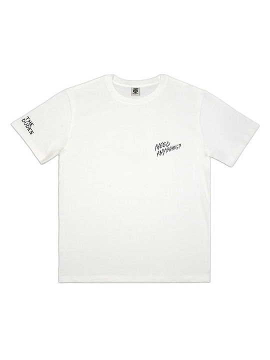 The Dudes Ανδρικό T-shirt Κοντομάνικο Off White