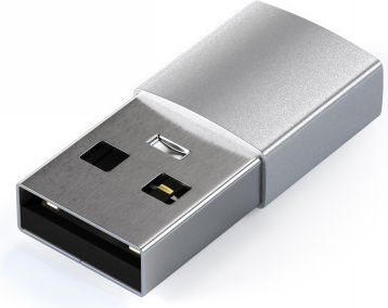 Satechi Μετατροπέας USB-A male σε USB-C male Γκρι 1τμχ ST-TAUCS