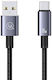 Usams Braided USB 2.0 Cable USB-C male - USB-A Γκρι 0.25m US-SJ680