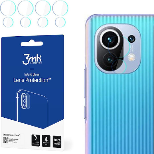 3MK Lens Προστασία Κάμερας Tempered Glass Διάφανο για το Xiaomi Mi 11 Lite 5G