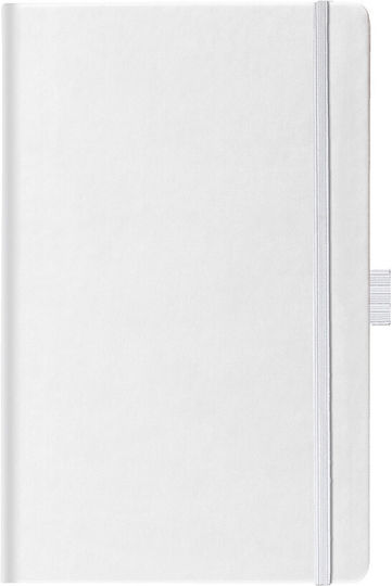 THeofylaktos Ivory Carnet Cu dungi cu Elastic Alb