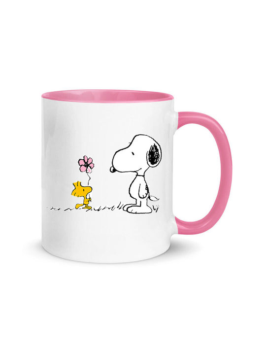 Snoopy Κούπα Κεραμική Λευκή 330ml