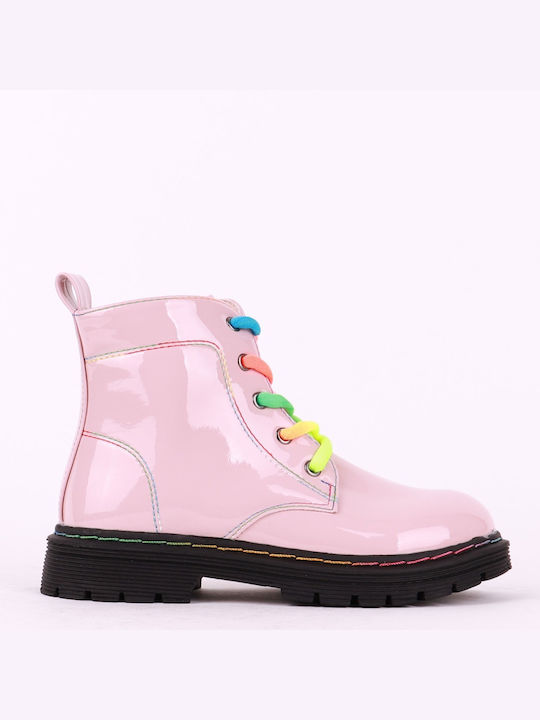 Alta Moda Kids Military Boots Pink