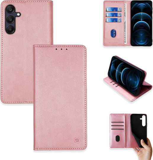 Sonique Vintage Magnet Brieftasche Synthetisches Leder / Kunststoff / Silikon Rose Gold (Galaxy A25 5G)