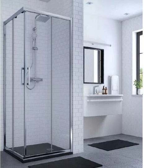 Ideal Standard Connect 2 Διαχωριστικό Ντουζιέρας με Συρόμενη Πόρτα 80x100cm Chrome