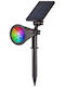 Inlight Spiked Solar Light 2W 180lm RGB with Photocell IP65