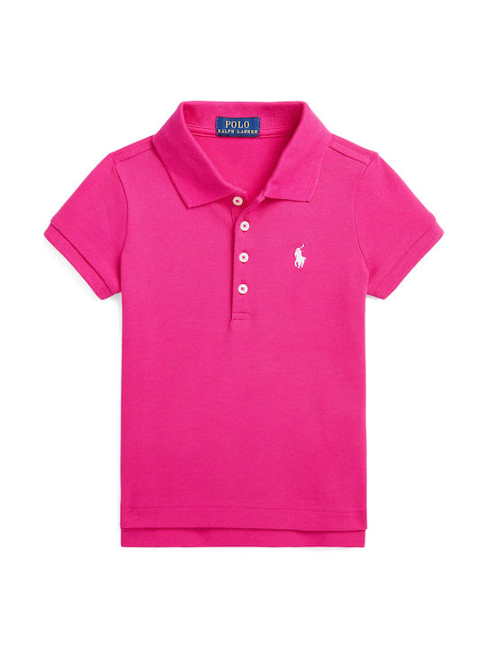 Ralph Lauren Παιδικό Polo Κοντομάνικο Φωτεινό Ροζ