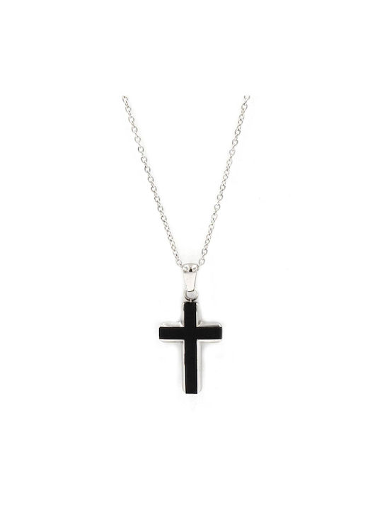 Poco Loco Men's Cross from Steel with Chain