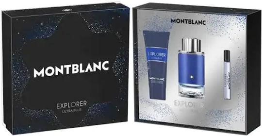 MontBlanc Explorer Ultra Blue Men's Set with Eau de Parfum 3pcs