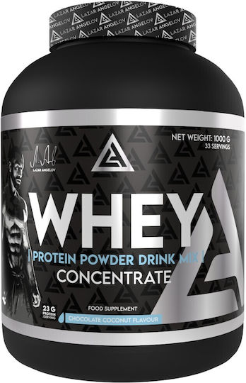 Лазар Ангелов Хранене Ла Whey Протеинов Прах За Напитка | Концентрат [1000 Грама] Шоколад Кокос