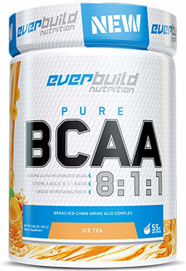 Everbuild Bcaa 8:1:1 Powder [300 Γραμμάρια] Φράουλα Λεμονάδα Με Βασιλικό