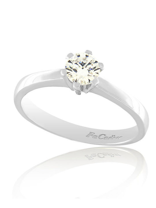 Facadoro Ring in White Gold 14k with Zircon Dkt-000092l