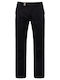 Pantaloni Chino Bărbați Elastici Slim Fit Negri